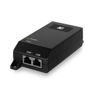 ACT AC4438 10/100/1000 PoE+ injector, 30W
