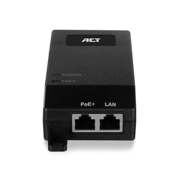 ACT AC4438 10/100/1000 PoE+ injector, 30W