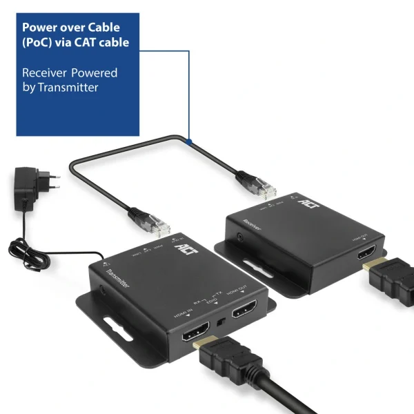 ACT AC7801 HDMI extender szett CATx, max.70 m