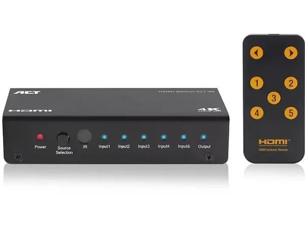 ACT AC7840 5x1 HDMI switch, 3D/4K támogatás