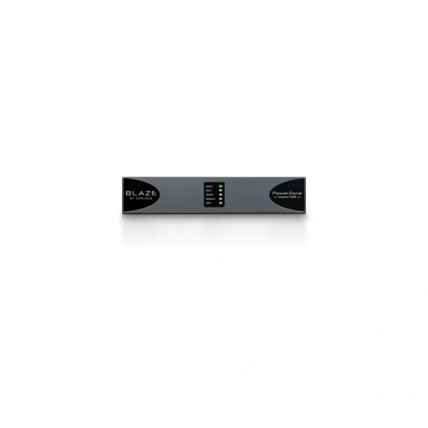 Blaze Audio POWERZONE CONNECT-122D, 2x60W (Lo-Z), 1x120W (100V) D-osztályú mátrix végfok alacsony impedanciás (4-16 Ohm) web GUI, Dante