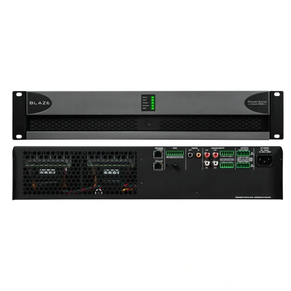 Blaze Audio POWERZONE CONNECT-2004D 4x 500W D-osztályú végfok, DSP, web GUI, Dante