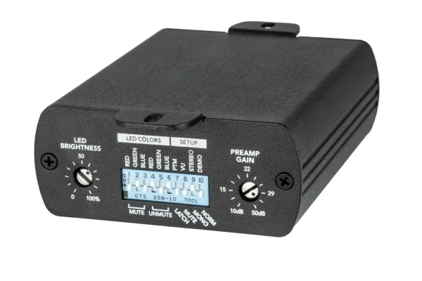 Clockaudio CUI-2 USB mikrofon előerősítő, RGB vezérlés, fekete