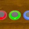Clockaudio TS-003 RGB, felületre szerelt Halo gyűrű, RGB LED érintő kapcsolóval, fekete