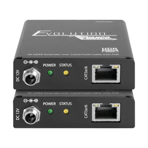 Evolution E4K2006 Ultra slim 4K HDMI over CAT5e/Cat6 extender szett, PoE