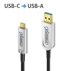 FiberX FX-I530-010 - USB 3.2 Fiber Optic kábel - USB-C/ USB-A - 10m