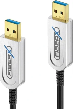 FiberX FX-I540-015 - USB 3.1 Fiber Optic kábel - USB-A USB-A - 15m