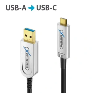 FiberX FX-I630-010 - USB 3.1 Fiber Optic kábel - USB-A USB-C - 10m