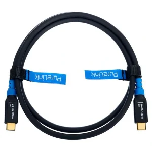 FlexInstall FI-U400-010, USB4 USB-C/ USB-C Kábel, fekete, 1m