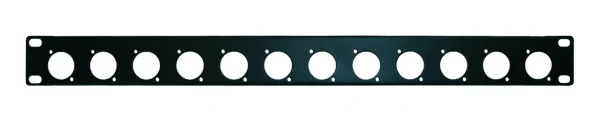 Fonestar FRP-31XLR, Rack Panel XLR aljzatokhoz, 1U magas, 12db XLR aljzat beépítésére alkalmas, Fekete.