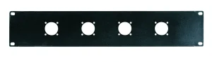 Fonestar FRP-32SPK, Rack Panel hangszórócsatlakozókhoz, 2U magas, 4db hangszórócsatlakozó beépítésére alkalmas, Fekete.