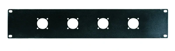 Fonestar FRP-32SPK, Rack Panel hangszórócsatlakozókhoz, 2U magas, 4db hangszórócsatlakozó beépítésére alkalmas, Fekete.