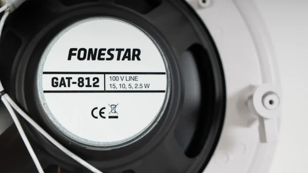 Fonestar GAT-812 koaxiális mennyezeti hangsugárzó, 30W/100V, 8"+3/4", fehér