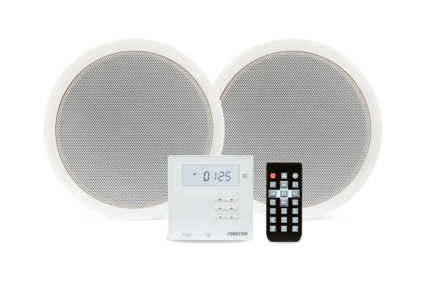 Fonestar KS-06 WA66R fali erősítő beépített médialejátszóval, 2x10W, 1 pár mennyezeti hangsugárzó