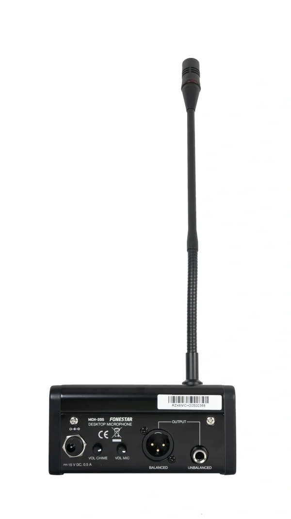 Fonestar MCH-205 asztal kondenzátor bemondó mikrofon, beépített hanggenerátorral