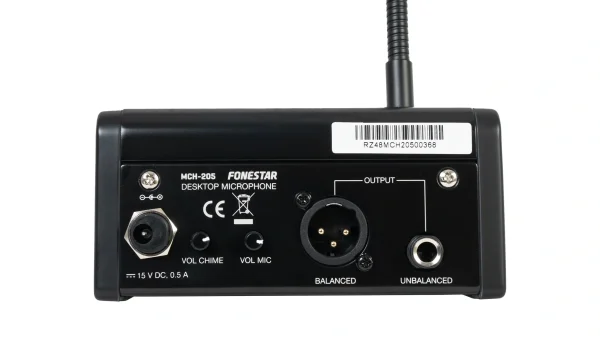 Fonestar MCH-205 asztal kondenzátor bemondó mikrofon, beépített hanggenerátorral