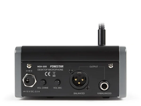 Fonestar MCH-205 asztal kondenzátor bemondó mikrofon, beépített hanggenerátorral