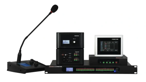 Fonestar MPX-400MIC zóna bemondó mikrofon, beépített üzenet lejátszó, LCD kijelző