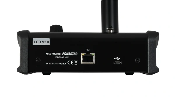Fonestar MPX-400MIC zóna bemondó mikrofon, beépített üzenet lejátszó, LCD kijelző