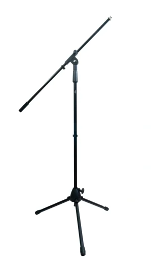 Fonestar MS-131N, Tripod gémes fém mikrofonállvány, 75cm kar, tartozék mikrofon adapter készlet. 100-155 cm között állítható magasság. 1, 5 Kg. Fekete.