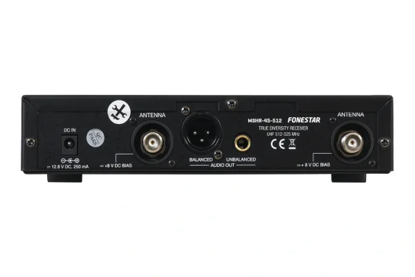 Fonestar MSH-887 vezeték nélküli mikrofon szett. Vevő, kézi mikrofon. 512-525MHz.