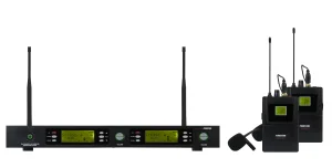 Fonestar MSH-892, dupl.vezeték nélküli mikrofon szett. Vevő, 2x csíptetős kézi mikrofon. 512-525MHz.