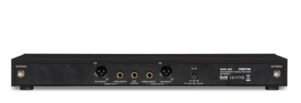 Fonestar MSH-892, dupl.vezeték nélküli mikrofon szett. Vevő, 2x csíptetős kézi mikrofon. 512-525MHz.
