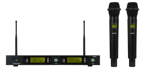 Fonestar MSH-895-512 dupl.vezeték nélküli mikr, szett. Vevő, 2x kéziadó, 512-525 Mhz