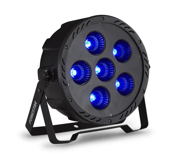Fonestar PAR-180L Flat RGB LED PAR spot lámpa, 6x 30W RGB LED