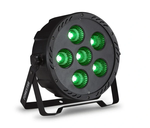 Fonestar PAR-180L Flat RGB LED PAR spot lámpa, 6x 30W RGB LED