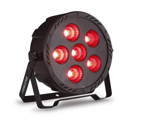 Fonestar PAR-180L Flat RGB LED PAR spot lámpa, 6x 30W RGB LED