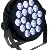 Fonestar PAR-189AL Extra-flat RGBW LED PAR spot lámpa. 18x 10W RGB LED
