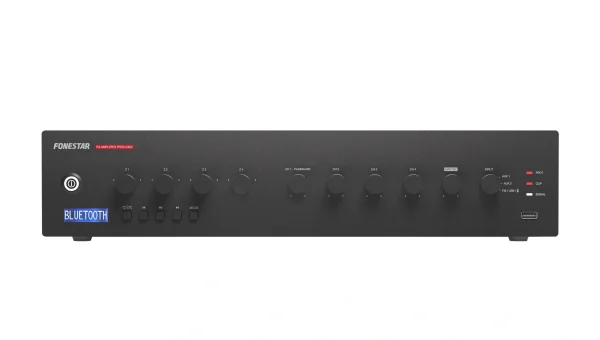 Fonestar PROX-240Z integrált multizónás erősítő, 240W (4 Ohm v. 100V), USB/MP3/FM/BT
