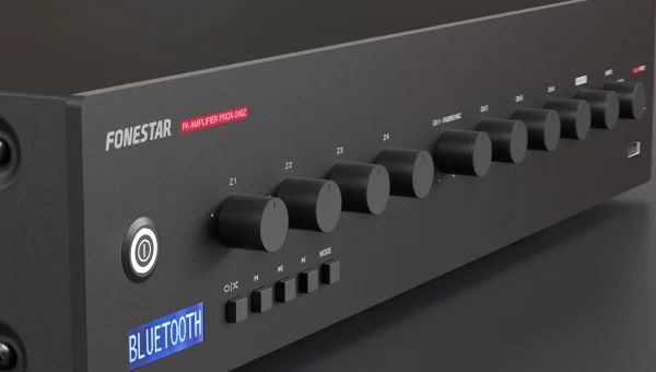 Fonestar PROX-240Z integrált multizónás erősítő, 240W (4 Ohm v. 100V), USB/MP3/FM/BT