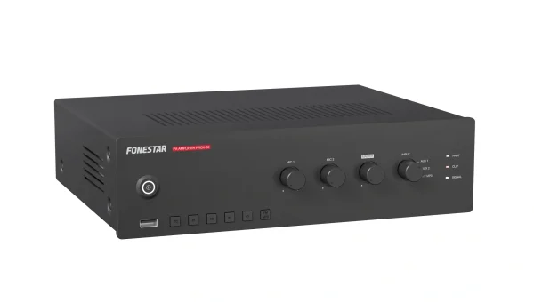 Fonestar PROX-30 integrált erősítő, 30W (4 Ohm v. 100V), USB/MP3/FM