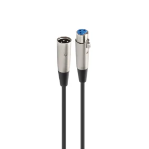 Fonestar SM-673-5, XLR mama - XLR papa audio kábel, 5m, fekete.