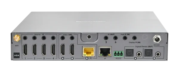 HDAnywhere MHUB U, Központi HDMI HDBaseT mátrix switch, TPC, 4k18GBPS, 2HDI kimenet, 40 méteres jelátvitel.