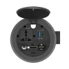 Infobit iBox-TPC Zárható fedlapos asztali rendező, 1x 230V, 1x USB-A, 1x RJ-45, 1x HDMI