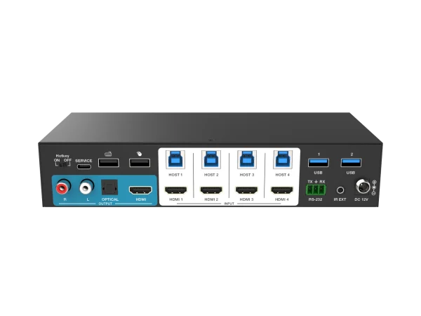 Netvio MV-H2-0401-10, 4x1 HDMI 4K60 HDR 10bit MultiView Processzor, USB3.1 Gen1 switch és KVM funkciók