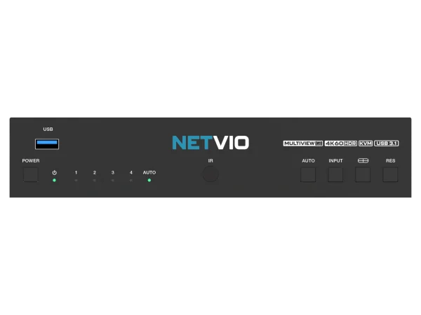 Netvio MV-H2-0401-10, 4x1 HDMI 4K60 HDR 10bit MultiView Processzor, USB3.1 Gen1 switch és KVM funkciók
