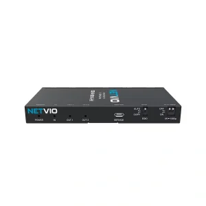 Netvio SP-H2-0102-10, 1x2 | 18Gb 4K/60 HDR HDMI splitter, skálázás, audió kimenetek, EDID konfiguráció.