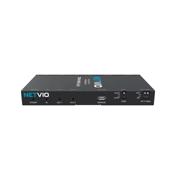 Netvio SP-H2-0102-10, 1x2 | 18Gb 4K/60 HDR HDMI splitter, skálázás, audió kimenetek, EDID konfiguráció.