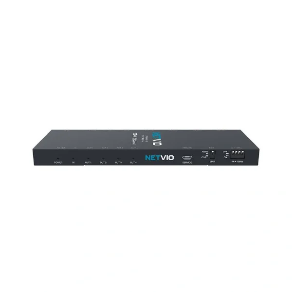 Netvio SP-H2-0104-10, 1x4 | 18Gb 4K/60 HDR HDMI splitter, skálázás, audió kimenetek, EDID konfiguráció.