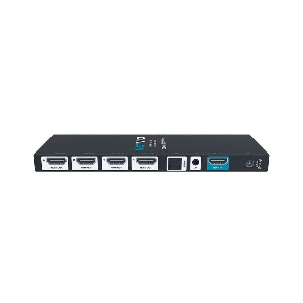Netvio SP-H2-0104-10, 1x4 | 18Gb 4K/60 HDR HDMI splitter, skálázás, audió kimenetek, EDID konfiguráció.