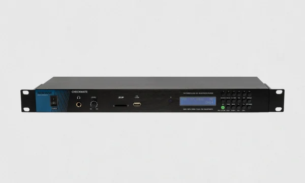 Newhank CHECKMATE USB/BT/FM/ média lejátszó, tartozék távvezérlő, XLR és RCA kimenetek