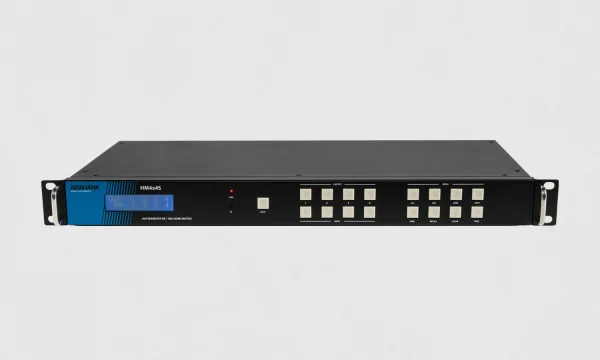 Newhank HM4x4S, 4x4-es 4K seamless/18Gbps HDMI mátrix switch, beépített audió mátrix funkcióval