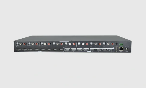Newhank HM8x8 8x8-as HDMI2.0 mátrix siwtch, beépített audió mátrix funkcióval és Downscaling skálázóval