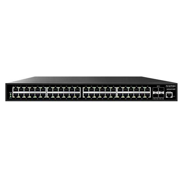 Niveo NRS48T4XP, 48 port, Gigabit Ethernet Switch, Full L2+ Mgt, 4x10GB SFP open slots, PoE+ (400W)