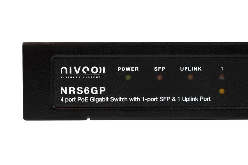 Niveo NRSW6GP, 5 * 10/100/1000 Gb port L2 Websmart switch with 4p PoE+ (65W) + 1SFP-port