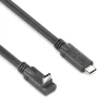 PureLink PI6610-050, Prémium USB-C - 90°-os USB-C (fel/le) passzív kábel E-markerrel, 0, 50m